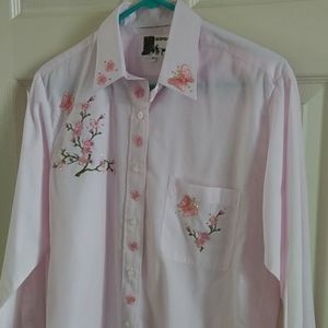 💕Pink Button Down Blouse💕NWOT